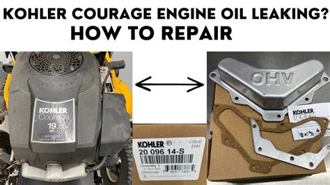 kohler command engine oil leaking problems|Large mystery oil leak, Kohler Command 21hp 